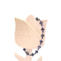 Bracciale elastico con crocette in ematite