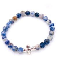 Bracciale elastico in lapislazzulo